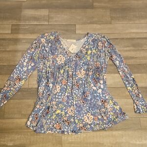 Entro Floral Multicolor Long Sleeve Top